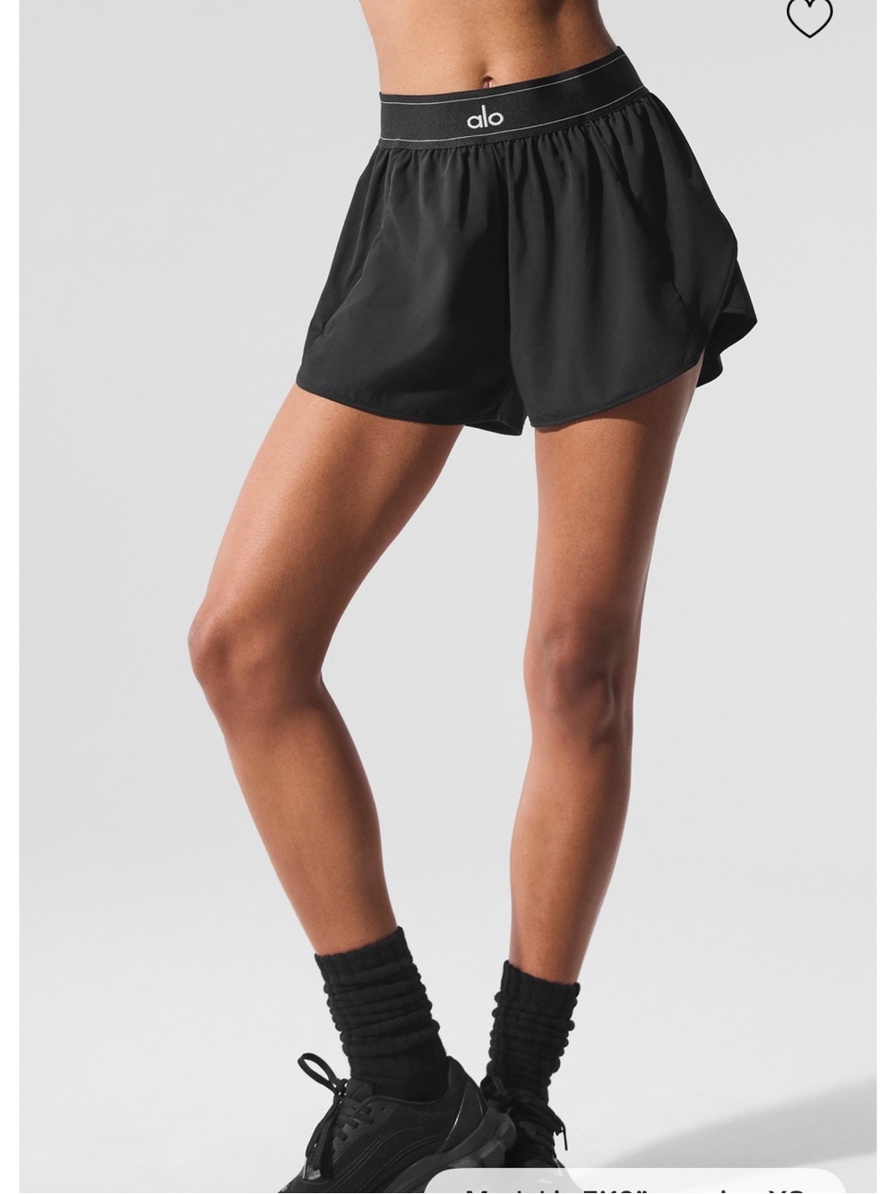 Alo Yoga Match Point black shorts